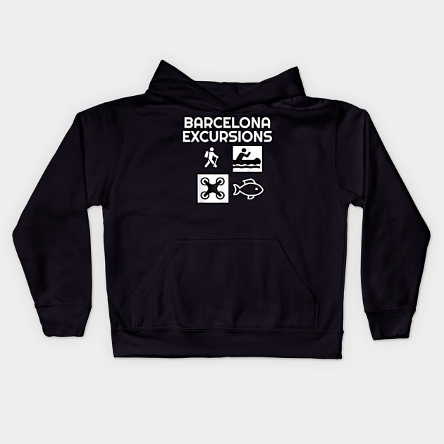 Barcelona Excursions V1 Kids Hoodie by SmilArt